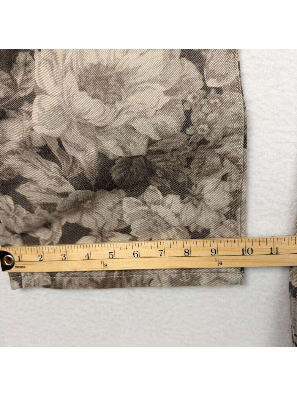 Pacsun Baggy 34x32 Floral AOP Carpenter Cargo Jeans Brown Wide Leg Skater Y2K - Picture 7 of 9